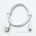 Cable de datos del teléfono de material blanco TPE para iPhone